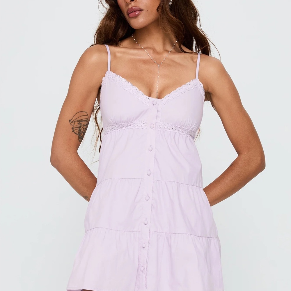 Tylie Tiered Mini Dress Lilac